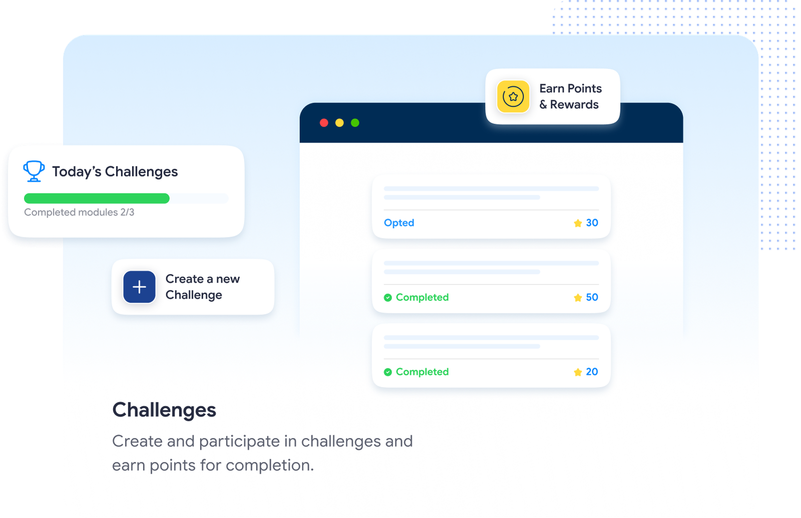 UpSkillo challenges and rewards