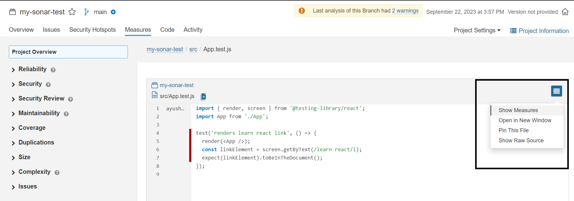 Elevate code wuality with SonarQube - Analysis reporting details ...