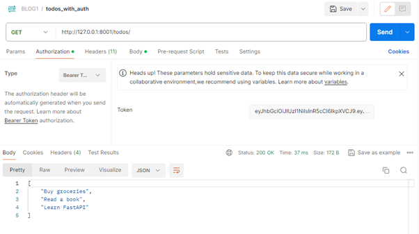Authorization token