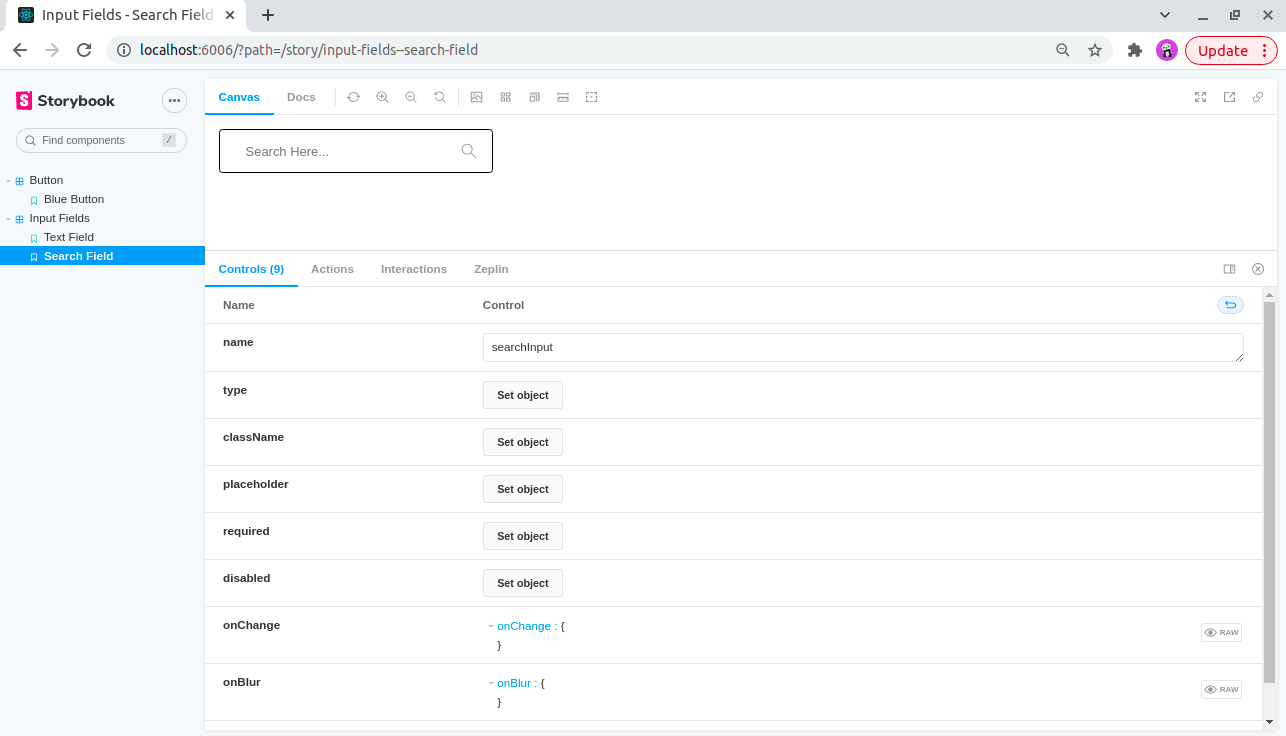 Integrating Zeplin and storybook into react