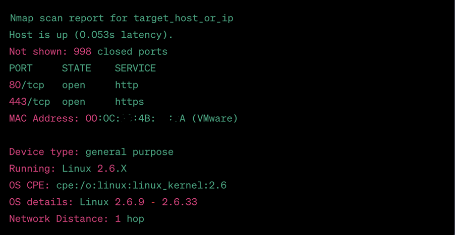 Nmap OS detection