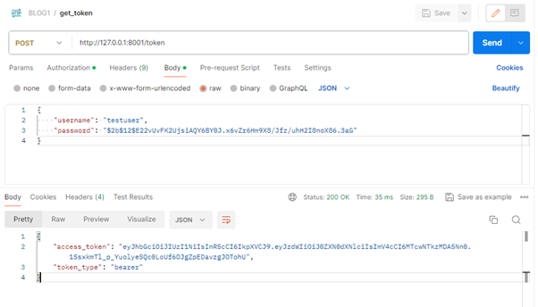 Acquire a JWT token
