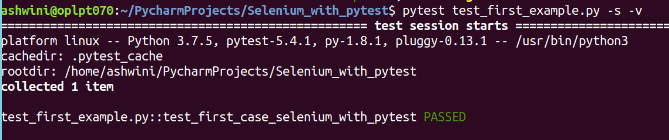 test to get output selenium 