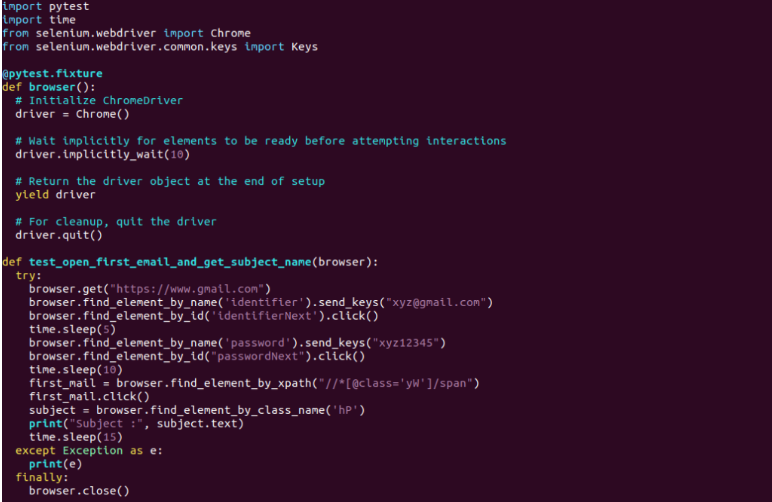 pytest fixture test case