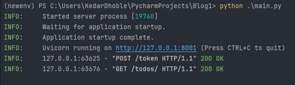 Start the FastAPI server